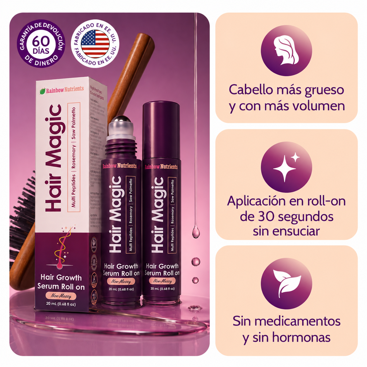 Hair Magic™ Sérum Avanzado de Crecimiento Capilar